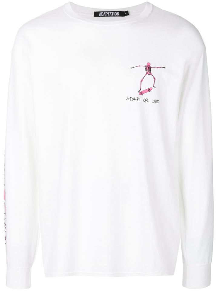 Adaptation Adapt Or Die Printed Sweatshirt - White