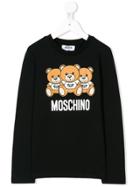 Moschino Kids Teddy Toy Print T-shirt - Black