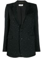 Saint Laurent Glitter Tailored Blazer - Black