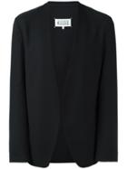 Maison Margiela Collarless Blazer Jacket, Men's, Size: 48, Black, Virgin Wool