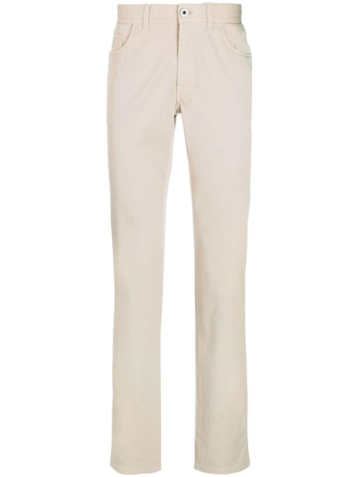 Brioni Slim-fit Trousers - Neutrals