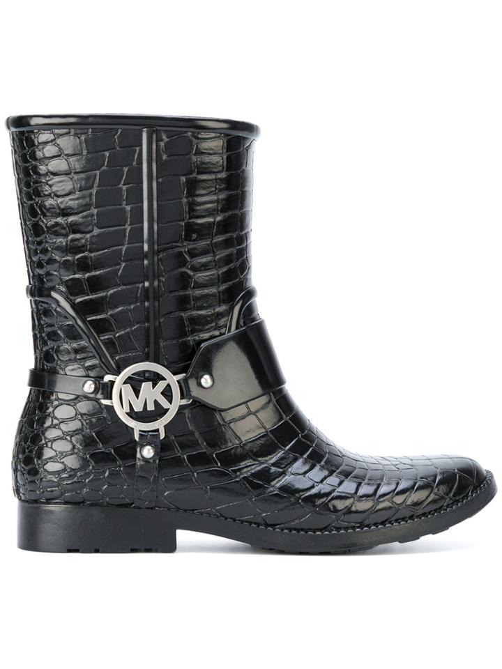 Michael Michael Kors Croc Effect Wellington Boots - Unavailable