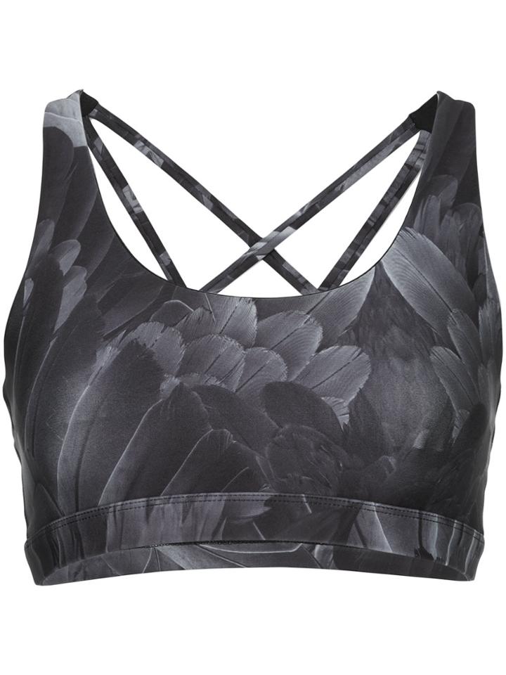 Nimble Activewear Criss Cross Sports Bra - Grey