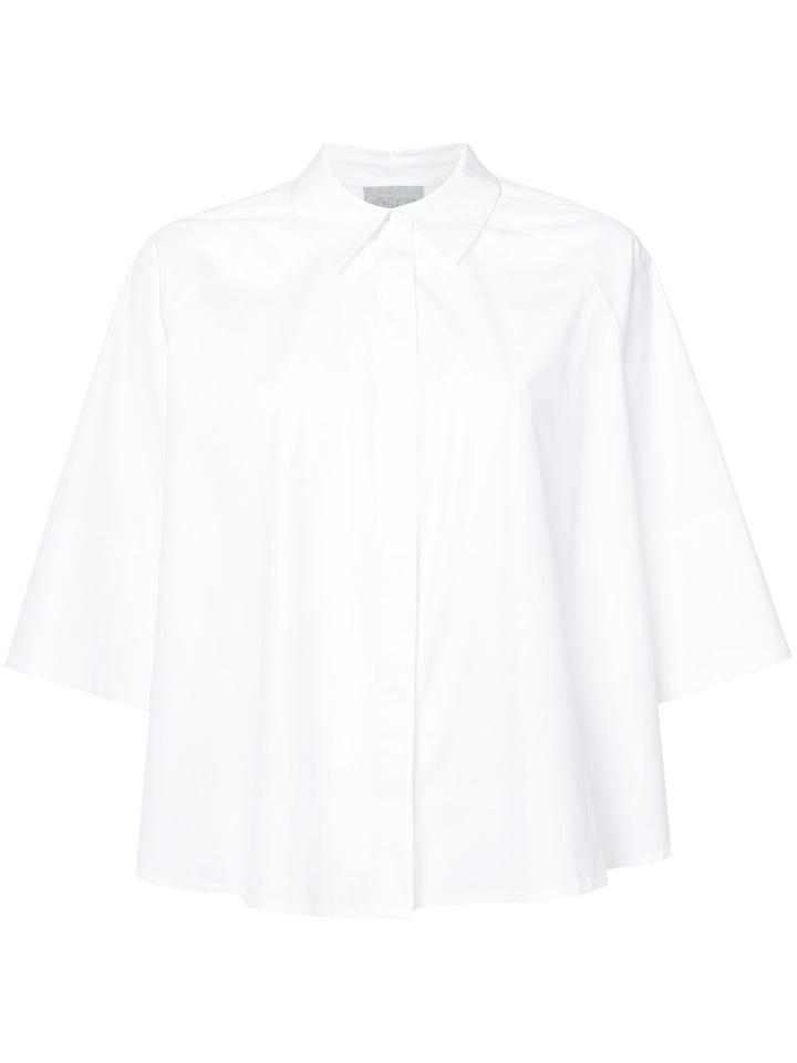 Jason Wu Grey Flared Short-sleeve Shirt - White