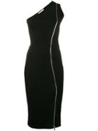 Givenchy One-shoulder Zip Dress, Women's, Size: 34, Black, Viscose/spandex/elastane