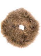 Yves Salomon Fox Fur Knitted Snood - Brown