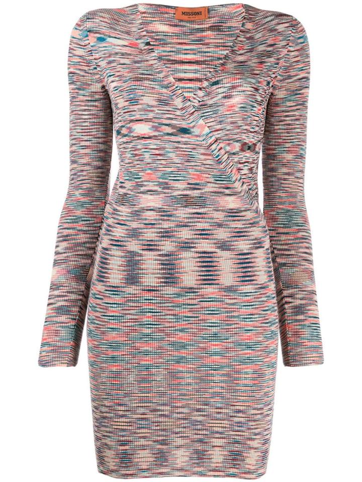 Missoni Printed Ribbed Dress - Blue