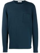 Bottega Veneta Patch Pocket Crewneck Sweater - Blue