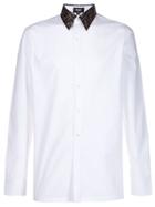Fendi Logo Collar Tailored Shirt - White