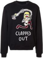 Haculla Clapped Out Crew Neck Sweatshirt - Black