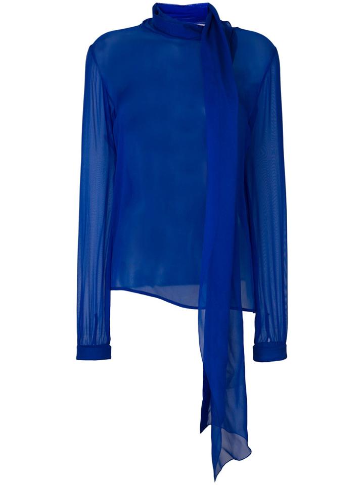 Saint Laurent Sheer Top - Blue