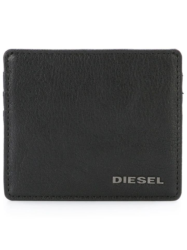 Diesel Logo Plaque Cardholder - Black
