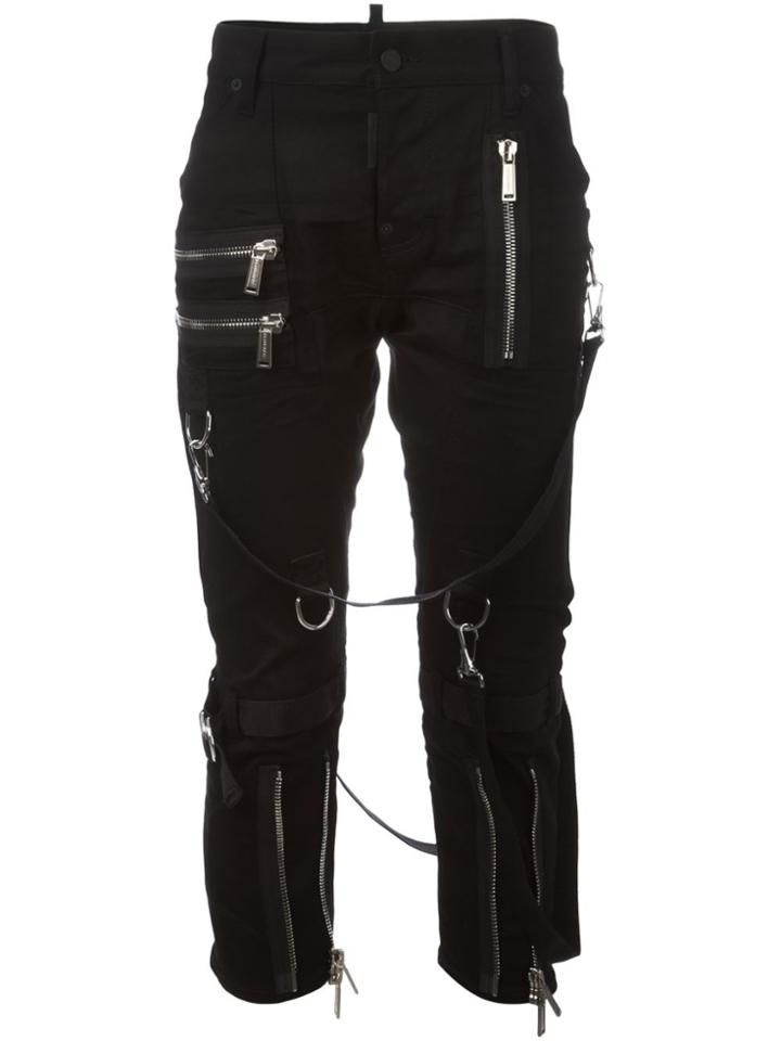 Dsquared2 'icon' Strap Jeans - Black
