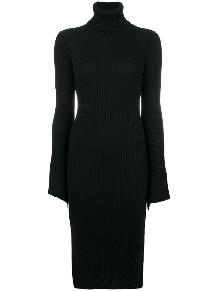 Dondup Fitted Bell Sleeve Dress - Black