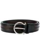 Salvatore Ferragamo - Woven Classic Belt - Men - Calf Leather - 110, Brown, Calf Leather