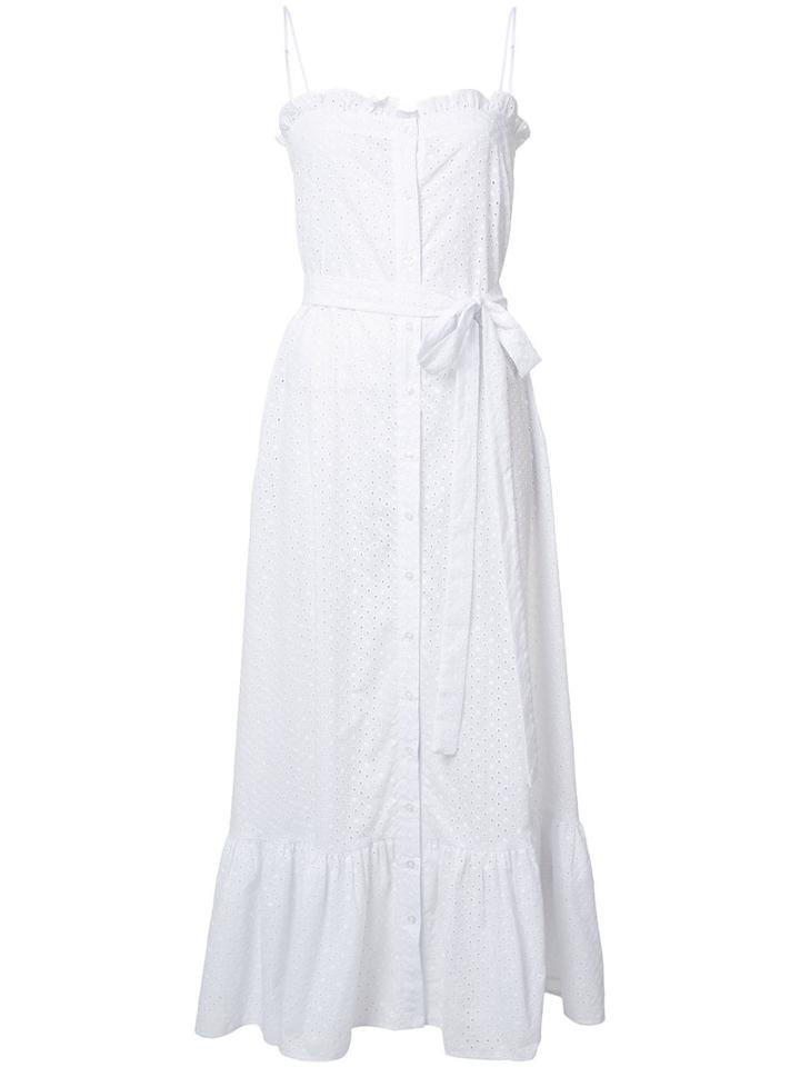 Lisa Marie Fernandez Button Up Printed Dress, Women's, Size: Ii, White, Cotton