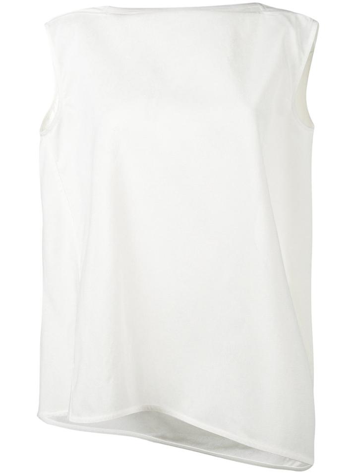 Rick Owens Sleeveless Draped Blouse - White