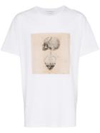 Alexander Mcqueen Crew Neck Anatomical Print T-shirt - White