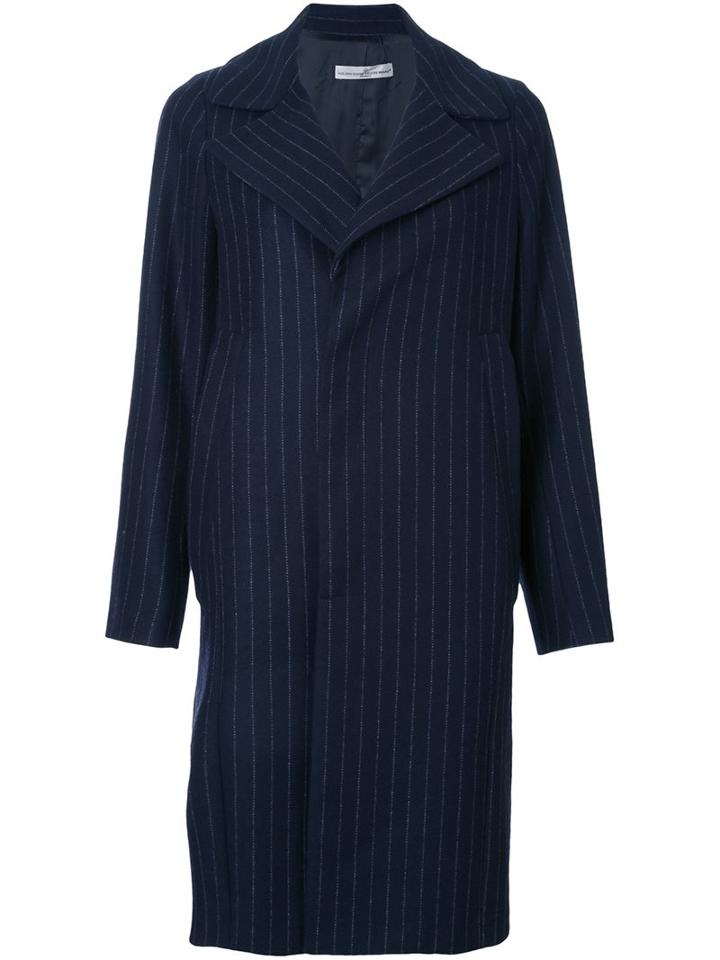 Golden Goose Deluxe Brand Pinstripe Coat, Women's, Size: Medium, Blue, Nylon/wool