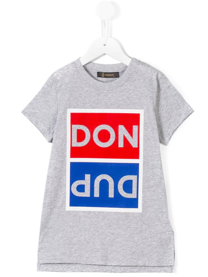 Dondup Kids Logo Print T-shirt, Boy's, Size: 8 Yrs, Grey