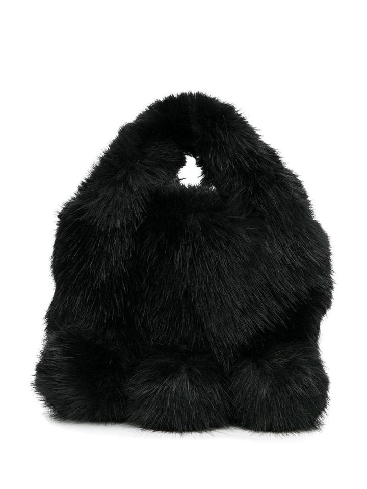 Comme Des Garçons Girl Faux Fur Tote - Black
