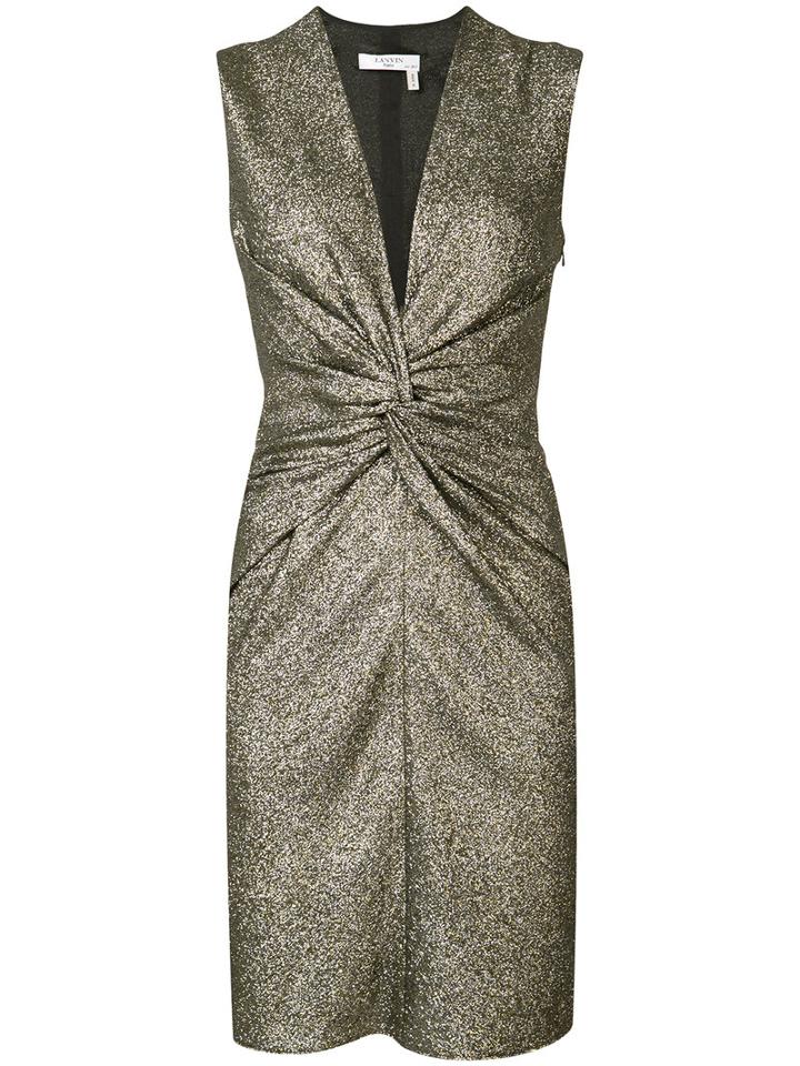 Lanvin - Ruched Mini Dress - Women - Silk/polyester/spandex/elastane - 36, Grey, Silk/polyester/spandex/elastane