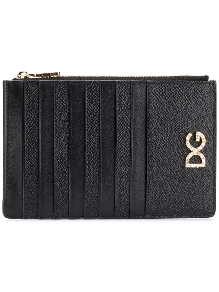 Dolce & Gabbana Crystal Logo Cardholder - Black
