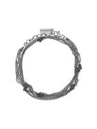 Saint Laurent Multi-chain Knot Bracelet - Metallic