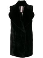 Venus Faux Fur Gilet - Black