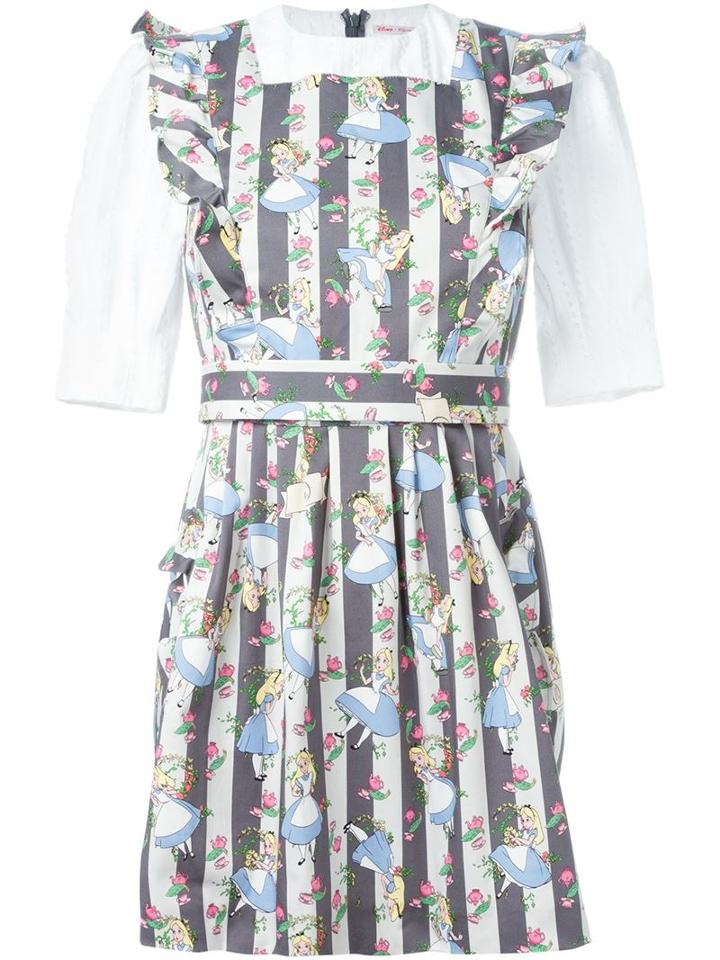 Olympia Le-tan Alice In Wonderland Print Dress