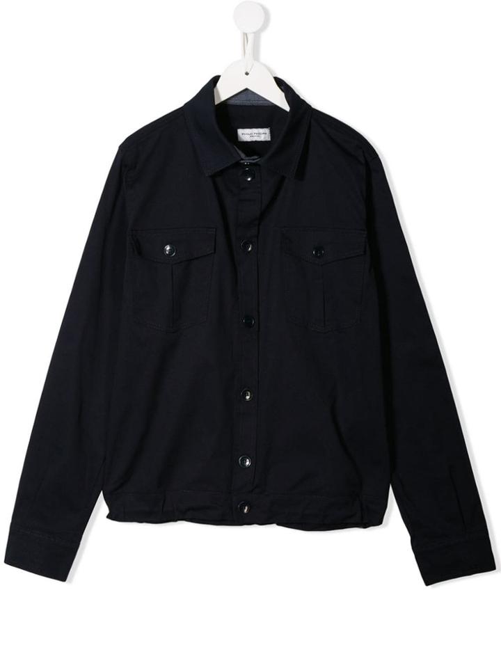 Paolo Pecora Kids Long Sleeved Shirt - Blue