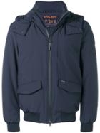 Woolrich Hooded Bomber Jacket - Blue