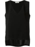 Egrey Sleeveless Blouse, Women's, Size: 44, Black, Polyester