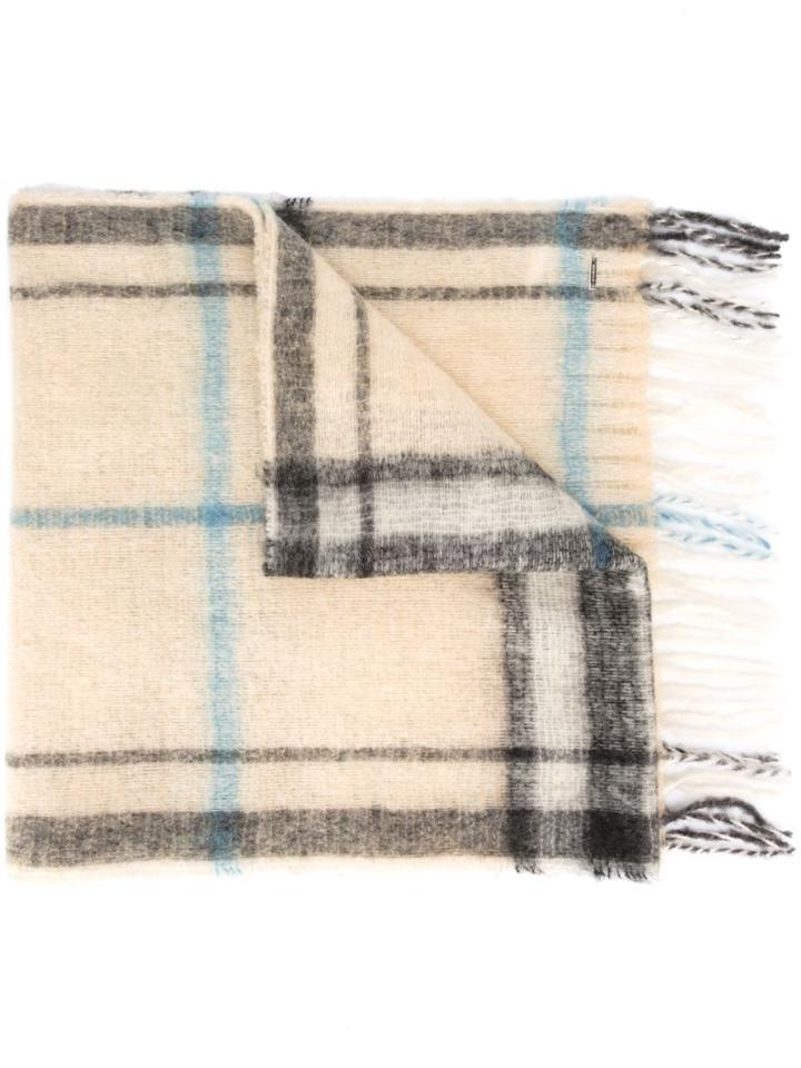 Dondup Checked Scarf, Women's, Nude/neutrals, Acrylic/polyamide/wool