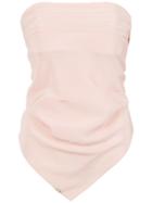 Adriana Degreas Silk Bandeau Blouse - Pink
