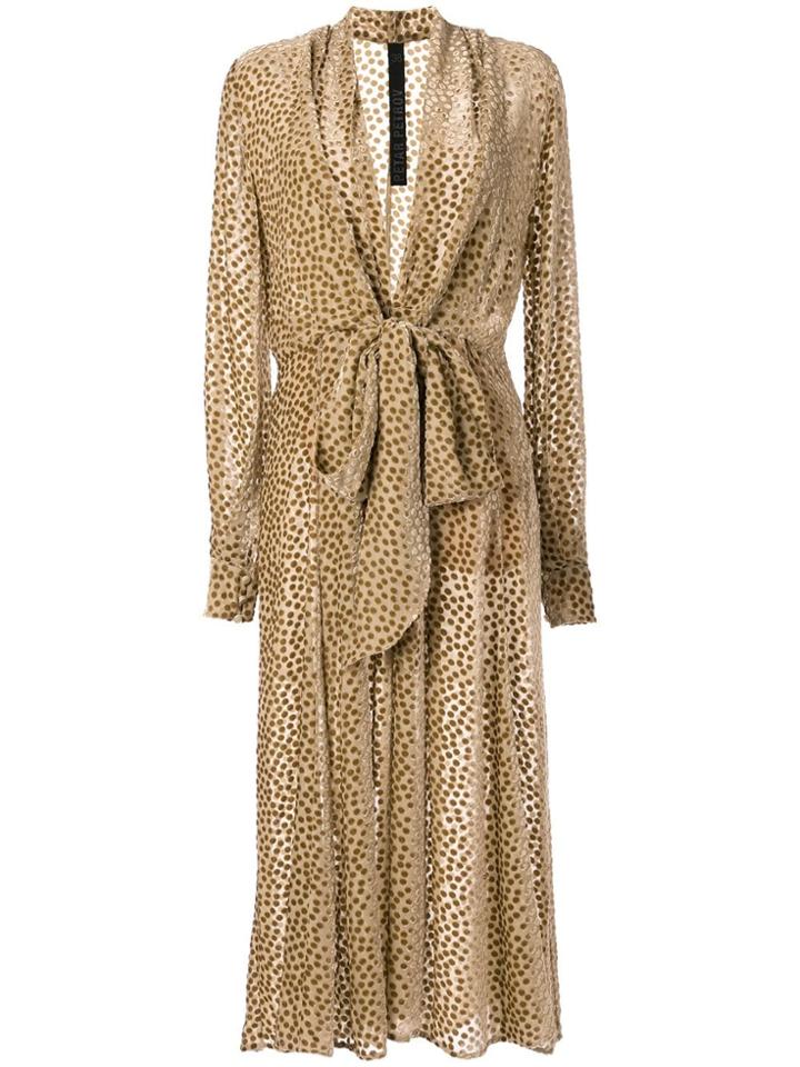 Petar Petrov Draped V-neck Dress Petar Petrov - Brown