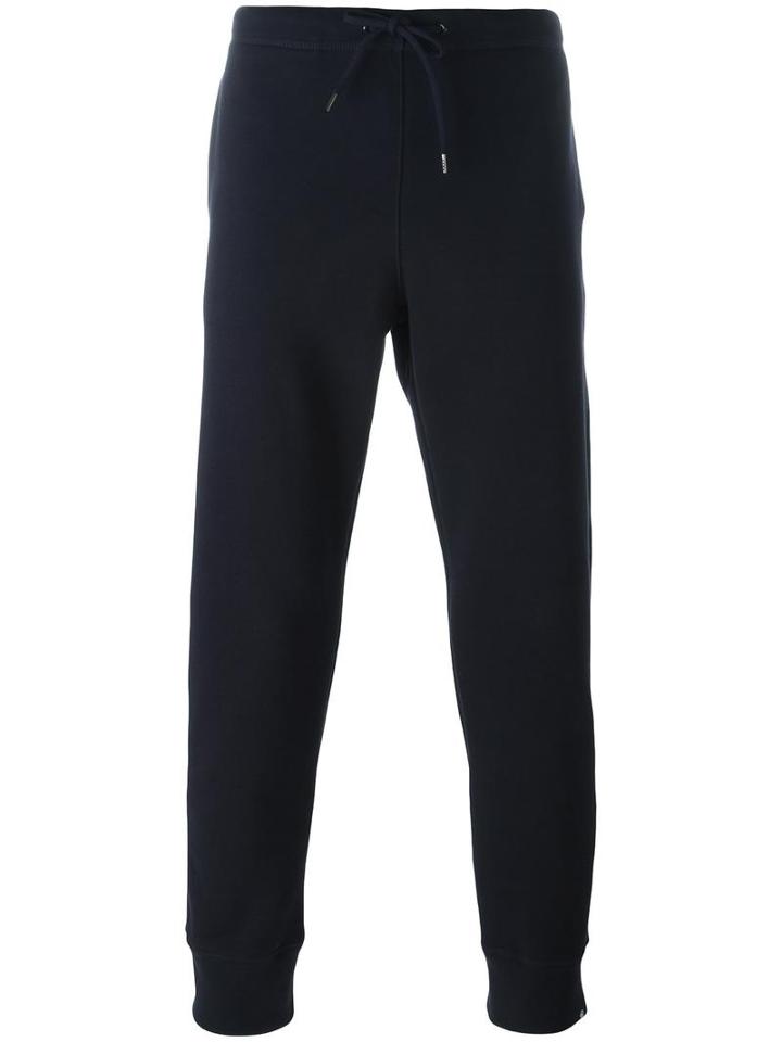 Ps By Paul Smith Tapered Ankle Track Pants, Men's, Size: Xs, Blue, Cotton