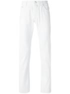 Jacob Cohen Tapered Trousers, Men's, Size: 38, White, Cotton/spandex/elastane
