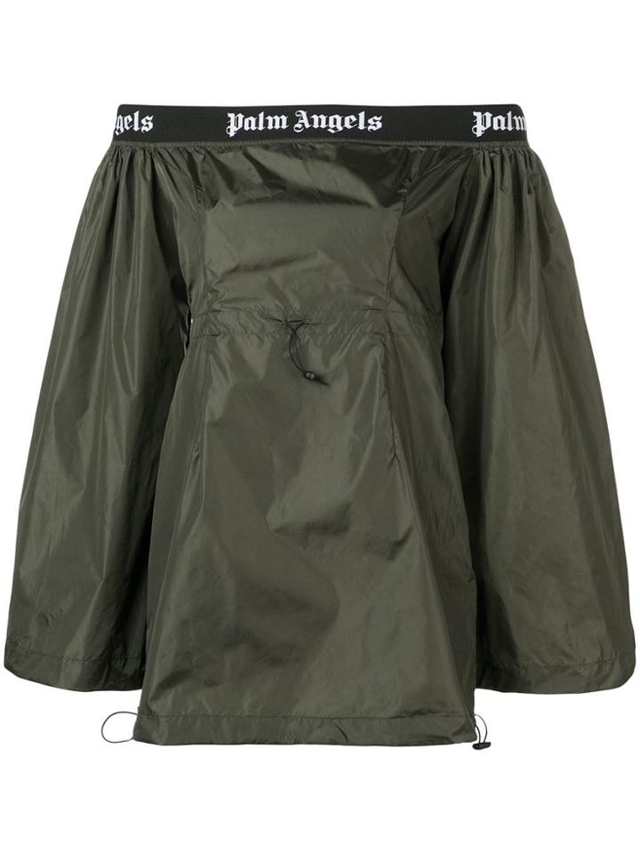 Palm Angels Wide Sleeve Dress - Green