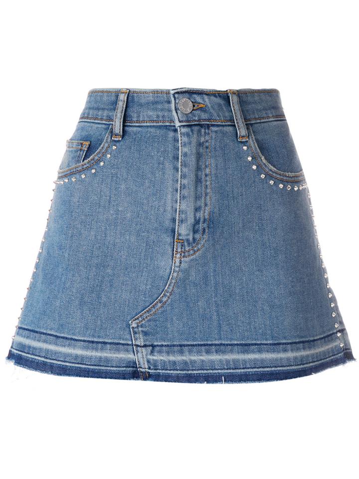 Zadig & Voltaire Denim Fitted Skirt - Blue