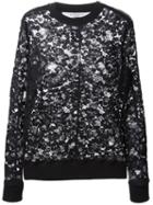 Givenchy Floral Lace Sweater, Women's, Size: 38, Black, Silk/cotton/polyamide/cotton