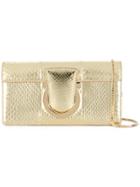 Salvatore Ferragamo Thalia Snakeskin-effect Shoulder Bag - Metallic