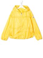 Moncler Kids Ruffle Trim Rain Jacket - Yellow