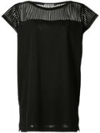 Issey Miyake Sheer Panel Top - Black