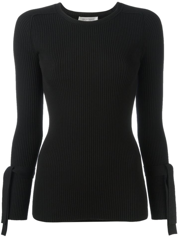 Sportmax Nadia Ribbed Jumper, Women's, Size: Small, Black, Polyester/viscose