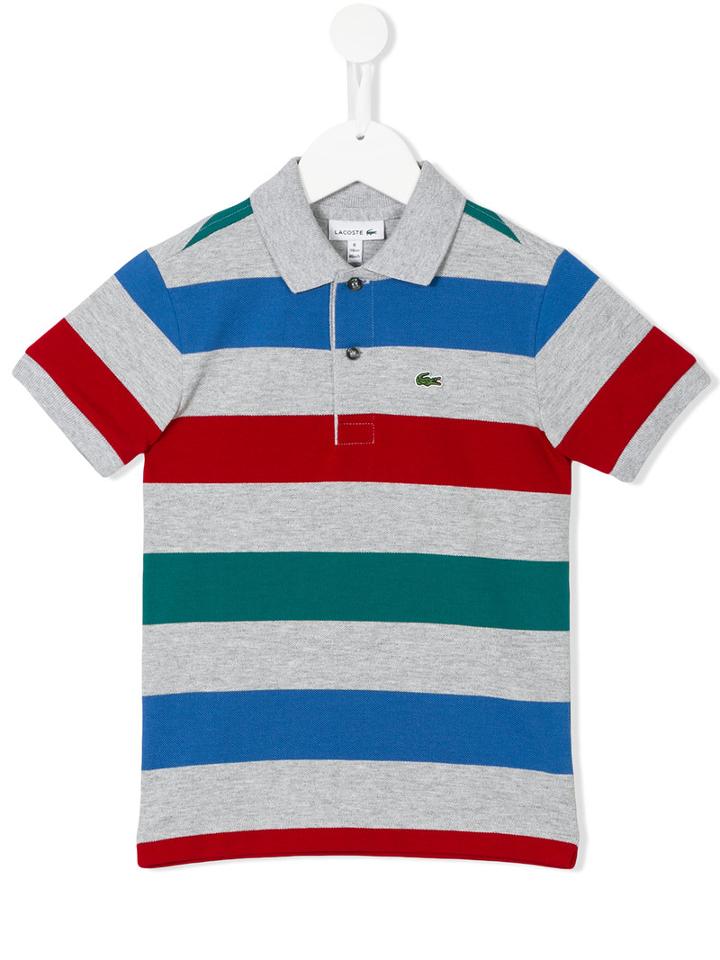 Lacoste Kids - Striped Polo Shirt - Kids - Cotton - 10 Yrs, Grey