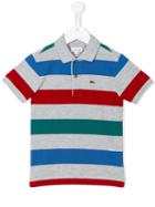 Lacoste Kids - Striped Polo Shirt - Kids - Cotton - 10 Yrs, Grey