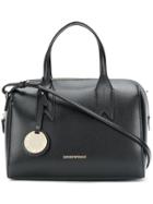 Emporio Armani Charm-detail Satchel - Black