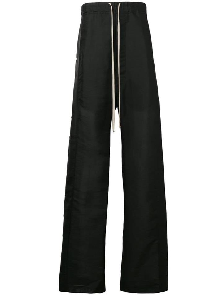 Rick Owens Long Pusher Track Pants - Black