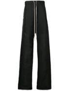 Rick Owens Long Pusher Track Pants - Black